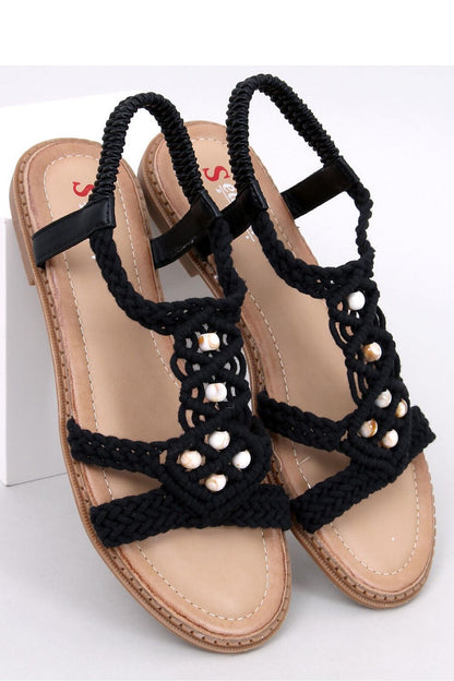 Elegant Inello Women's Boho String Sandals featuring a luxurious braided design adorned with bead accents and a comfortable soft insole, perfect for stylish summer outings.