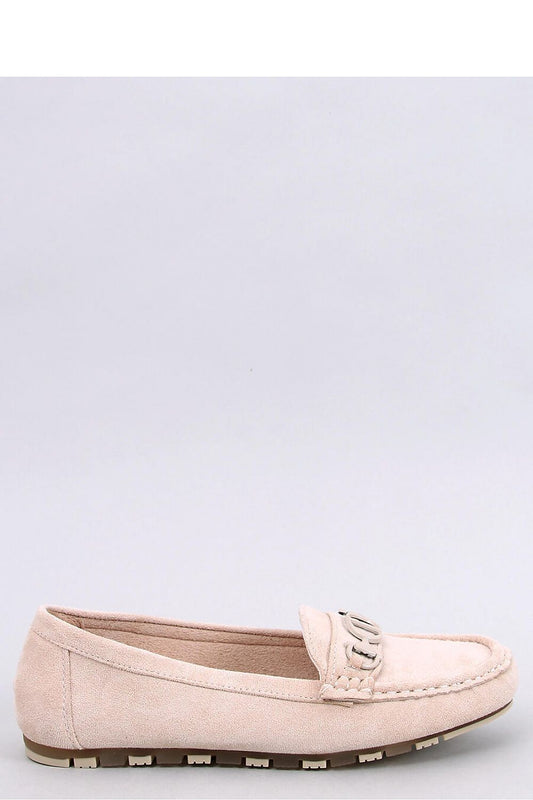 Elegant women's suede moccasins showcasing a unique buckle and soft cushion insole, crafted by Inello. Ideal for adding a touch of sophistication to any outfit.