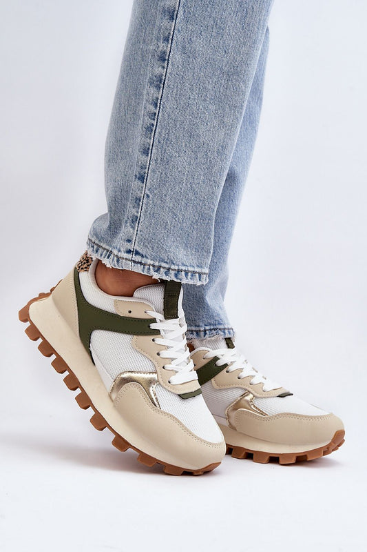 Elegant women's eco leather sneakers by Step in Style, featuring a foam insole for comfort, styled with rounded noses, paired with casual denim for a chic spring-summer look.