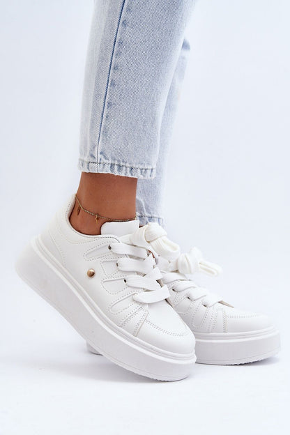 Eco leather women's platform sneakers by Step in style, featuring a soft insole for superior comfort, designed for chic everyday activities.