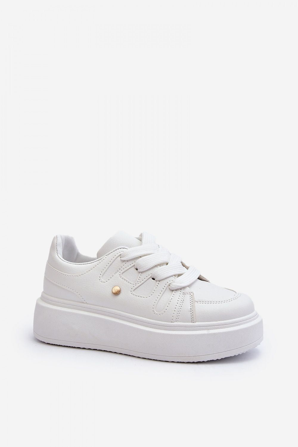Step in Style Eco Leather Women's Platform Sneakers featuring a soft insole, perfect for luxury comfort and style in everyday activities.
