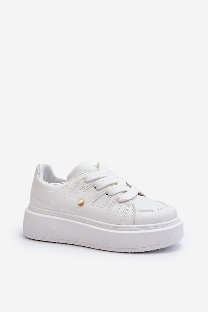 Step in Style Eco Leather Women's Platform Sneakers featuring a soft insole, perfect for luxury comfort and style in everyday activities.