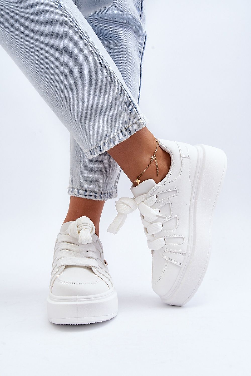 Elegant Eco Leather Women's Platform Sneakers by Step in Style, designed with a rounded nose and a soft insole for unparalleled comfort.