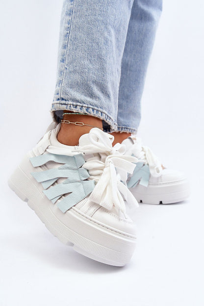 Step in Style luxury women's sneakers made of high-quality natural leather, featuring a rounded toe and supportive stiffened heel counter for elegant comfort.