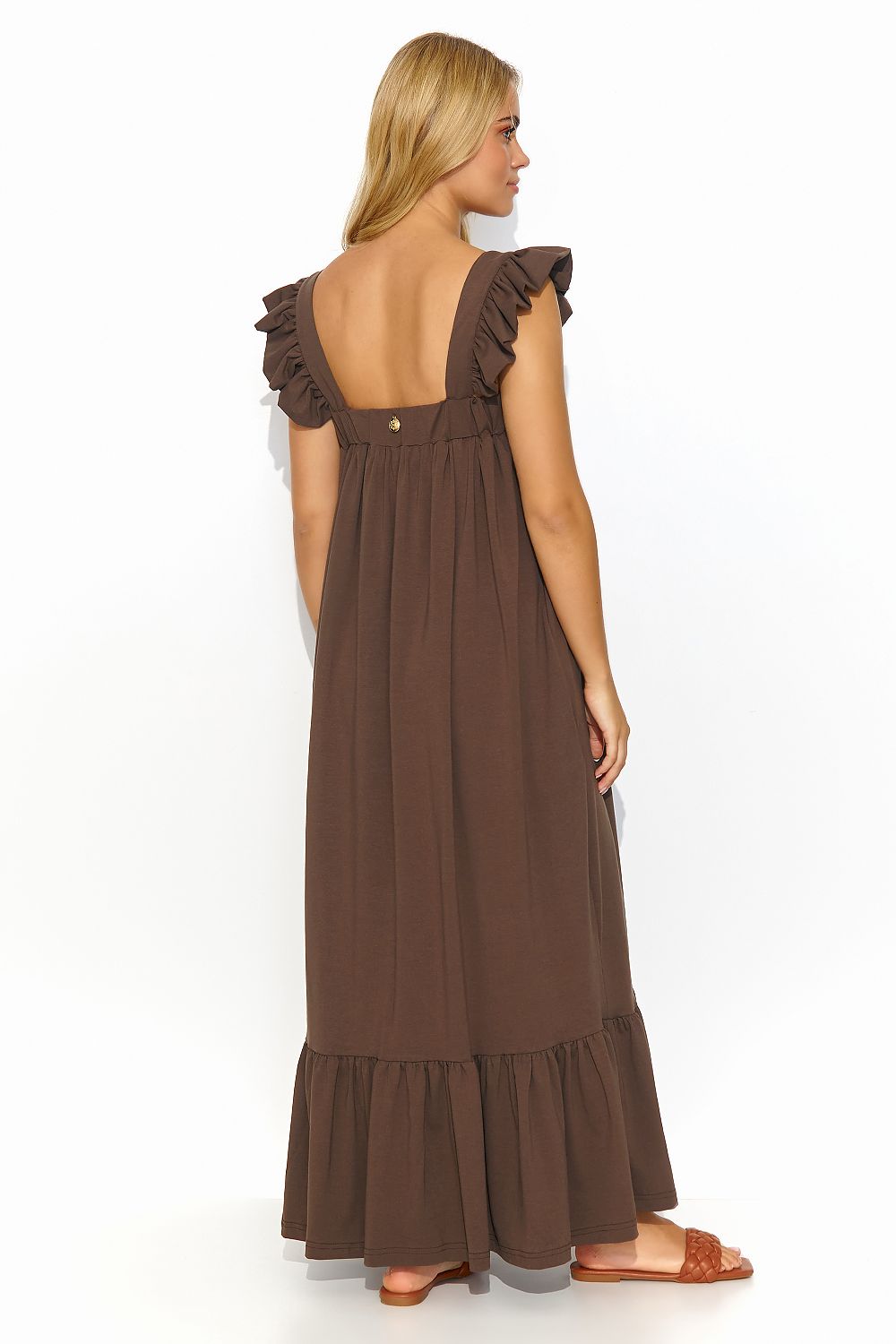 Versatile Makadamia Maxi Dress, beautifully crafted for women's summer fashion, offering both elegance and practicality.