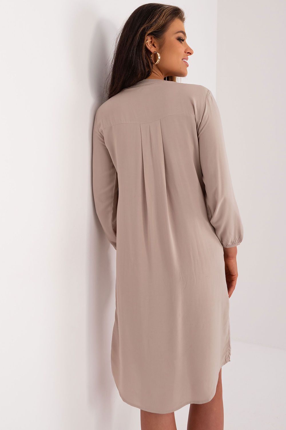 Elegant heart neckline summer dress by Sublevel, crafted from eco-friendly viscose for a luxurious and comfortable fit.
