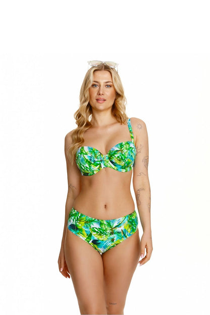 Lupo Line Classic Tropical Bikini Bottoms elegantly displayed, showcasing their stylish design in vibrant tropical colours, perfect for a luxurious beach getaway.
