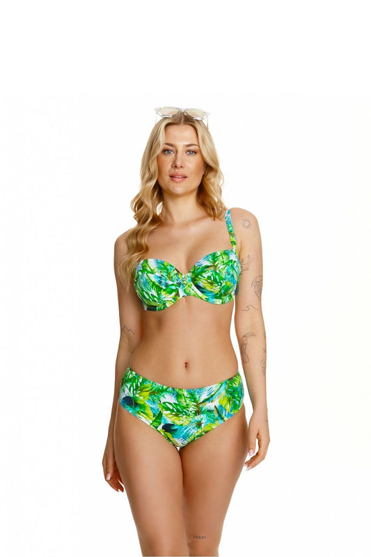 Lupo Line Classic Tropical Bikini Bottoms elegantly displayed, showcasing their stylish design in vibrant tropical colours, perfect for a luxurious beach getaway.