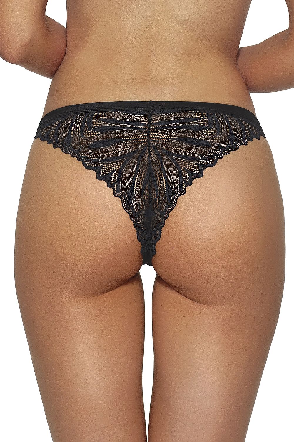Ava luxurious panties with a delicate cut-out back, emphasizing feminine silhouette and crafted from high-quality fabric blend for comfort and durability.