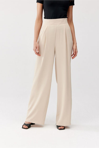 Stylish high-waisted wide leg Alaya Trousers by Roco Fashion, tailored to enhance a woman's silhouette with a versatile and chic design.