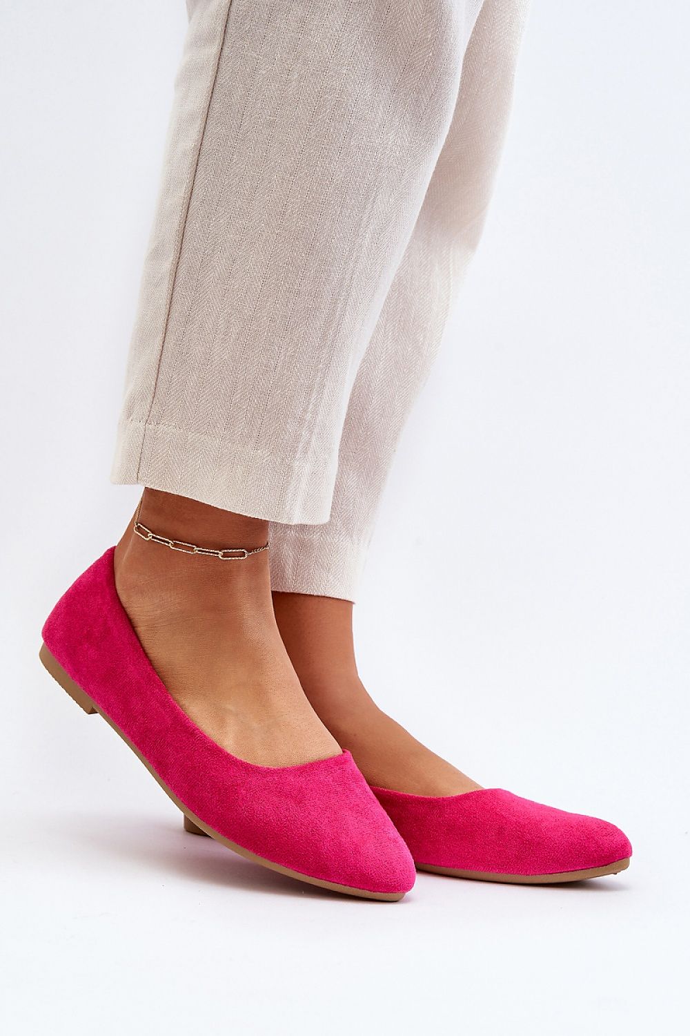 Elegant Eco-Suede Ballet Flats with Luxe Leather Insole by Step in Style, showcasing minimalist design and superior comfort perfect for any occasion.