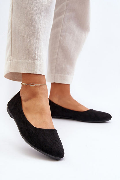 Stylish eco-suede ballet flats by Step in Style with a chic upper height of 5 cm and a heel height of 1 cm, perfect for any formal occasion.
