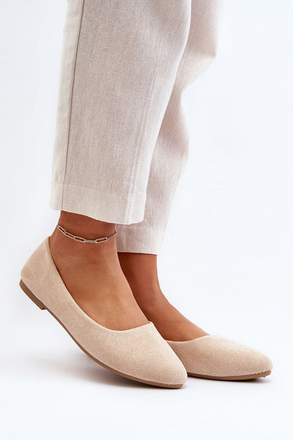 Versatile eco-suede ballet flats by Step in Style available in multiple sizes, elegantly designed to complement various outfits.