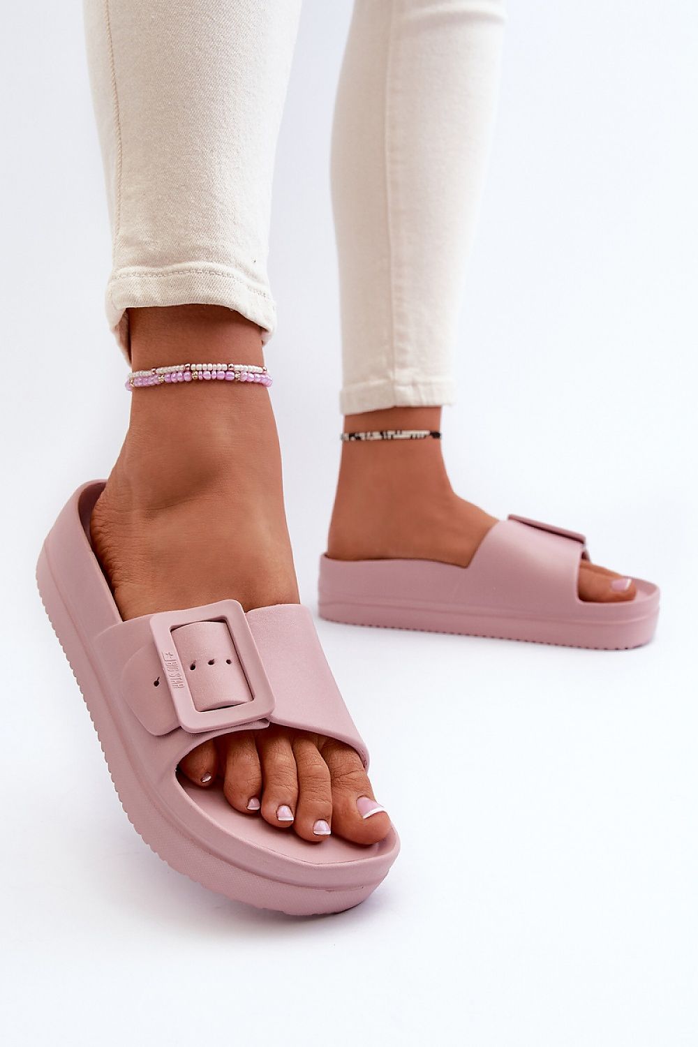 Elegant Big Star Women's Platform Flip-Flops featuring a chic buckle strap, crafted for ultimate comfort and style by Step in Style, ideal for warm-weather fashion.