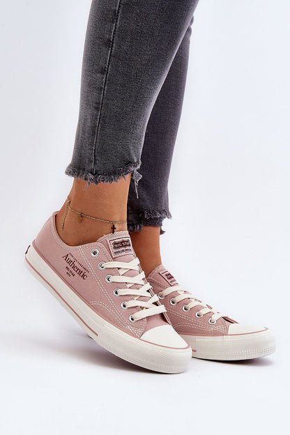 Elegant women's textile sneakers by Step in Style featuring a solid rubber sole, perfect for all-day comfort and style.