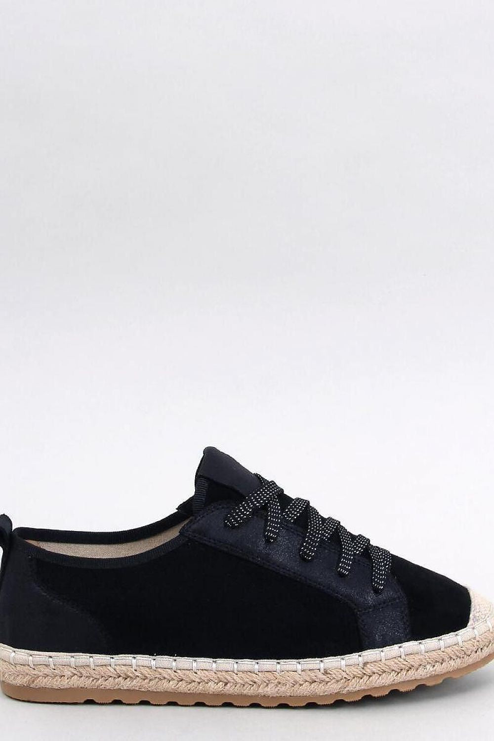 Elegant Inello women's lace-up espadrille sneakers featuring shimmering laces on a braided sole, perfect for spring and summer style.