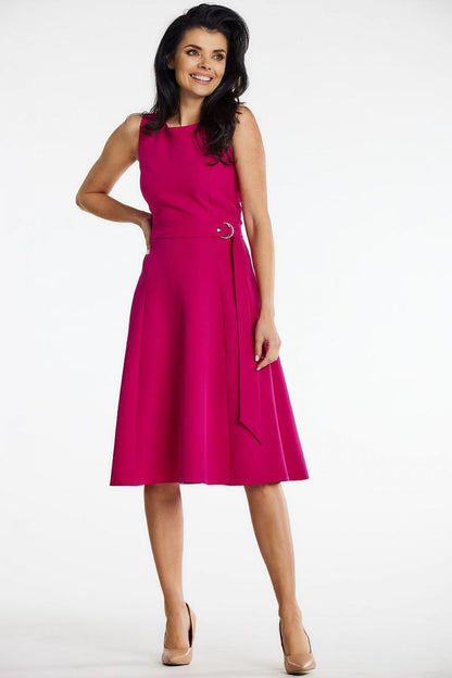 Elegant strapless midi dress by Awama featuring a boat neckline and fitted bodice, perfect for special occasions.