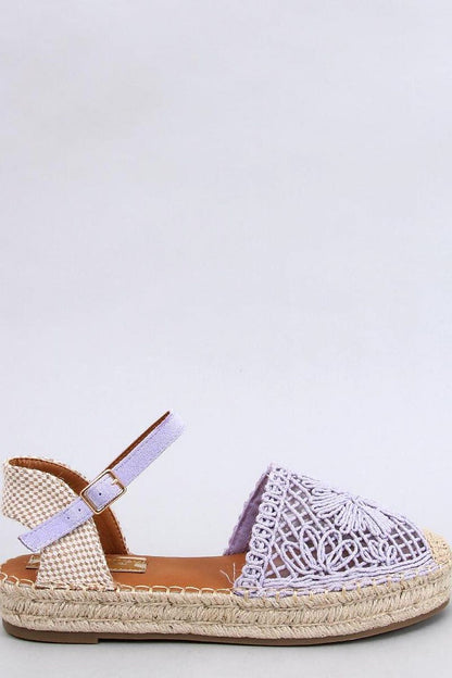 Inello Women's luxury espadrille sandals in ecological suede with adjustable ankle strap, featuring a delicate openwork design perfect for spring-summer fashion.