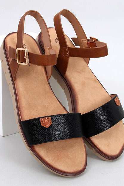 Inello luxurious women's eco-friendly leather sandals featuring a stylish snake skin motif with a 2.5 cm heel, perfect for comfortable elegance.