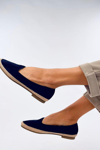 Elegant women's suede espadrille ballerinas by Inello, featuring a cushioned insole for superior comfort, perfect for summer outings.