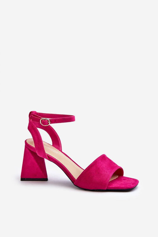 Close-up view of luxurious adjustable strap detail on women's eco-suede sandals by Step in style, showcasing exquisite craftsmanship.