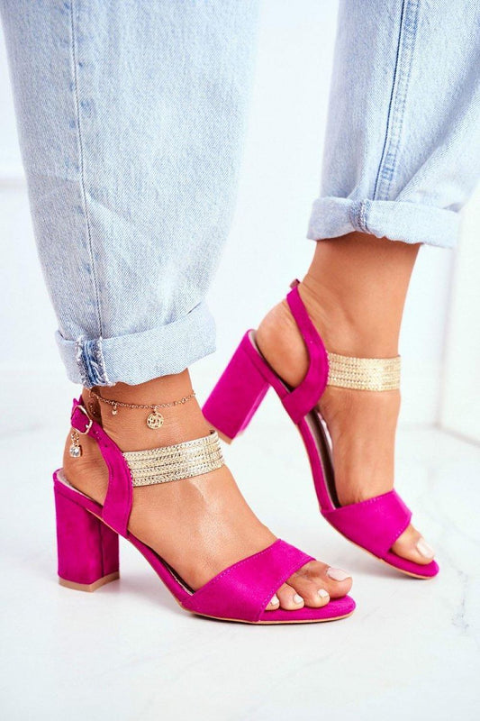 Luxury 8cm heel sandals featuring a shiny zirconia strap, crafted by Step in Style, with a comfortable leather insole for women.