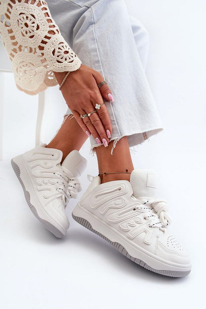 Elevated Women's Eco Leather Sneakers by Step in Style, offering a fashionable platform design and removable foam insole, perfect for a stylish modern wardrobe.