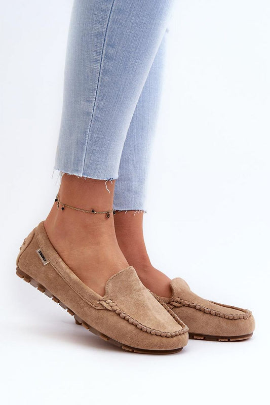 Elegant women's eco-suede moccasins by Step in Style, showcasing a stylish and comfortable design with removable foam insole.