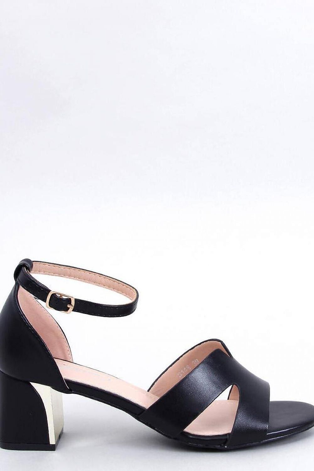 Inello Women's Stylish Heel Sandals in eco leather showcasing elegant design with adjustable ankle strap, perfect for adding sophistication to any outfit.