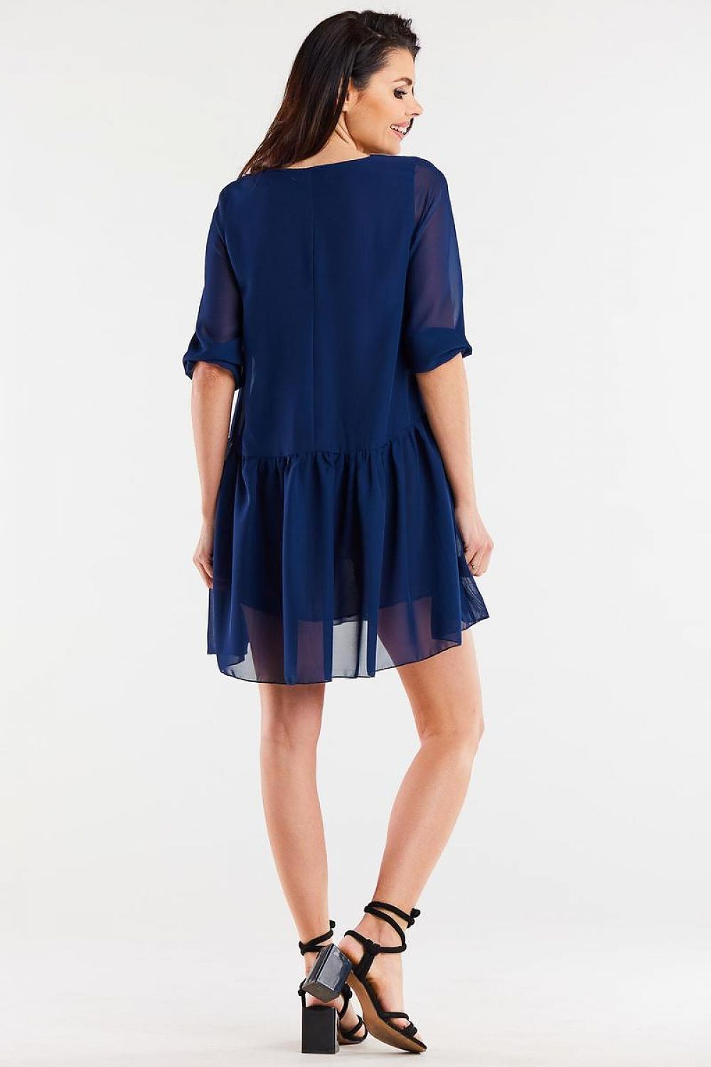 Elegant loose chiffon daydress by Awama, styled in multiple sizes, ideal for versatile chic wear during the day.