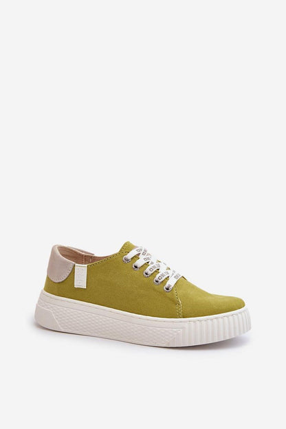 Big Star eco leather women's sneakers with stylish thick rubber platform, designed by Step in Style, perfect for spring-summer fashion.