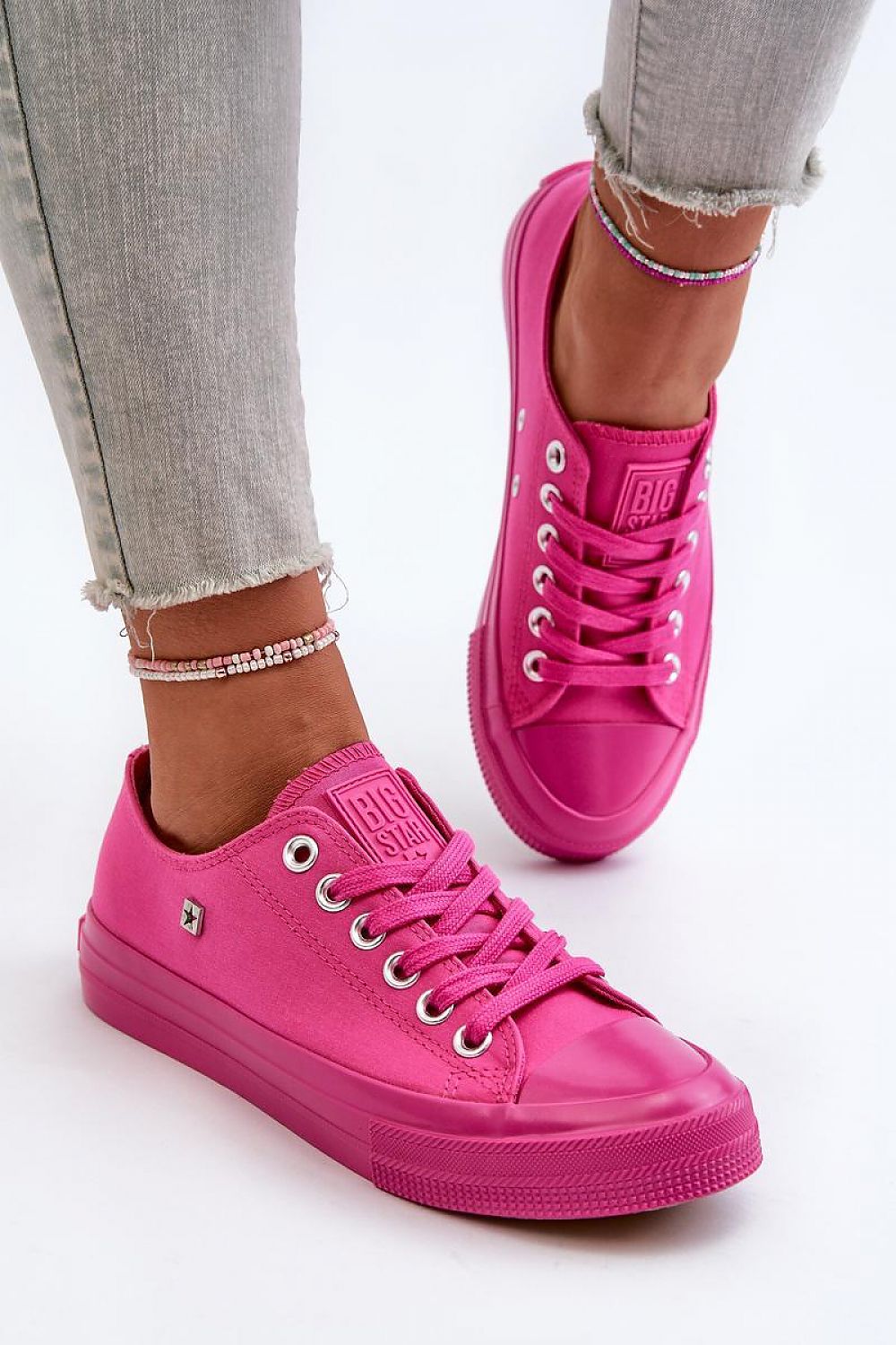Elegant and comfortable high-quality fabric women's sneakers, designed for versatile styling and supported by Step in Style.