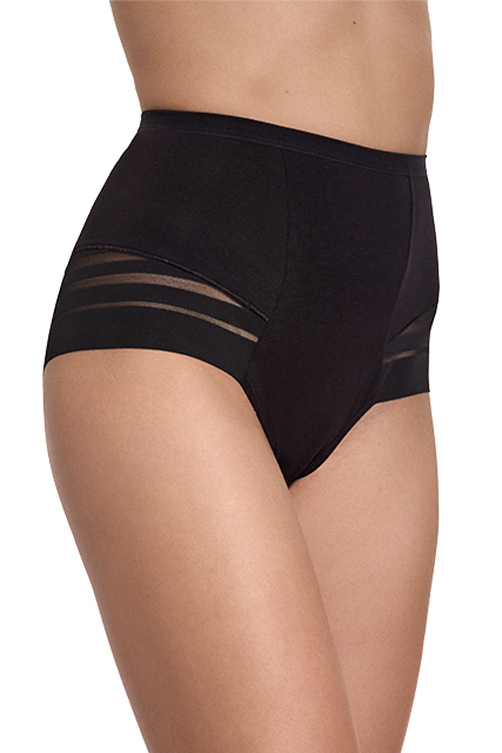 Gabidar Elegance Briefs for Women - High Waist Cotton Panties featuring luxurious mesh accents, designed for ultimate comfort and style in everyday wear.