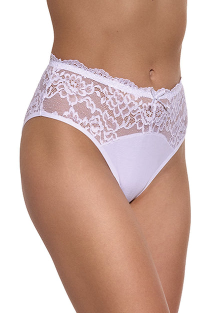 Gabidar elegant Basic Figs Panties beautifully designed in a cotton-spandex blend, featuring delicate lace details and a charming bow for a luxurious touch.