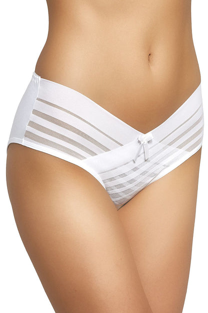 Gabidar Low-Cut Panties displayed on soft fabric background, highlighting the minimalist design and comfortable cotton liner ideal for modern women.