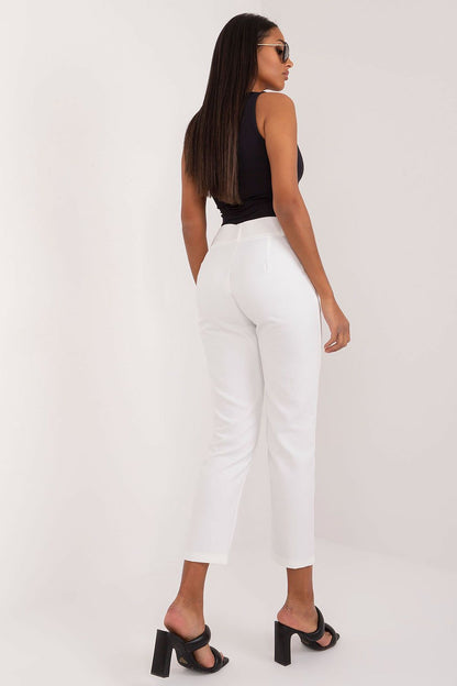 Line-up of Och Bella Women's Elegant High-Waist Chino Trousers in various sizes, emphasising their tailored fit and chic high-waist style ideal for modern women's wardrobe.