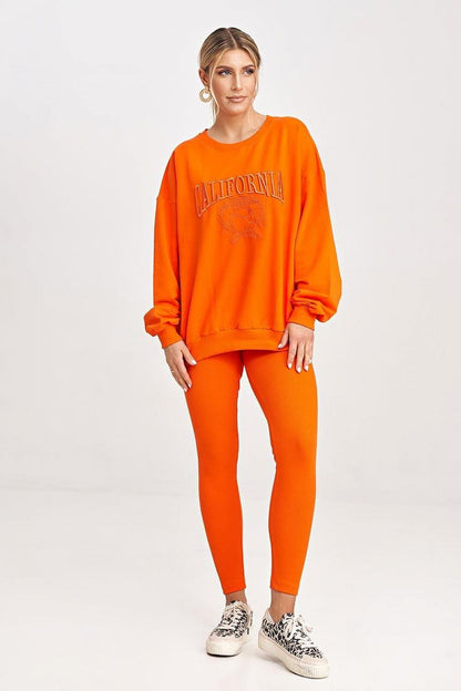 Elegant Figl Cotton-Spandex Tracksuit Set featuring a long sleeve sweatshirt, perfect for luxury athleisure style.