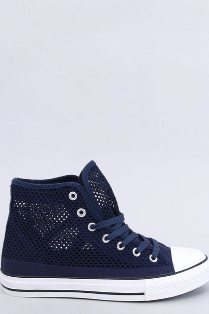 Inello Women's High-Top Sneakers in a unique lace-up design showcasing breathable fabric for optimal comfort and style.
