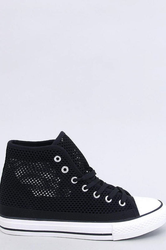 Elegant Lace-Up Women's High Top Mesh Sneakers by Inello showcasing stylish breathability for a luxurious look.