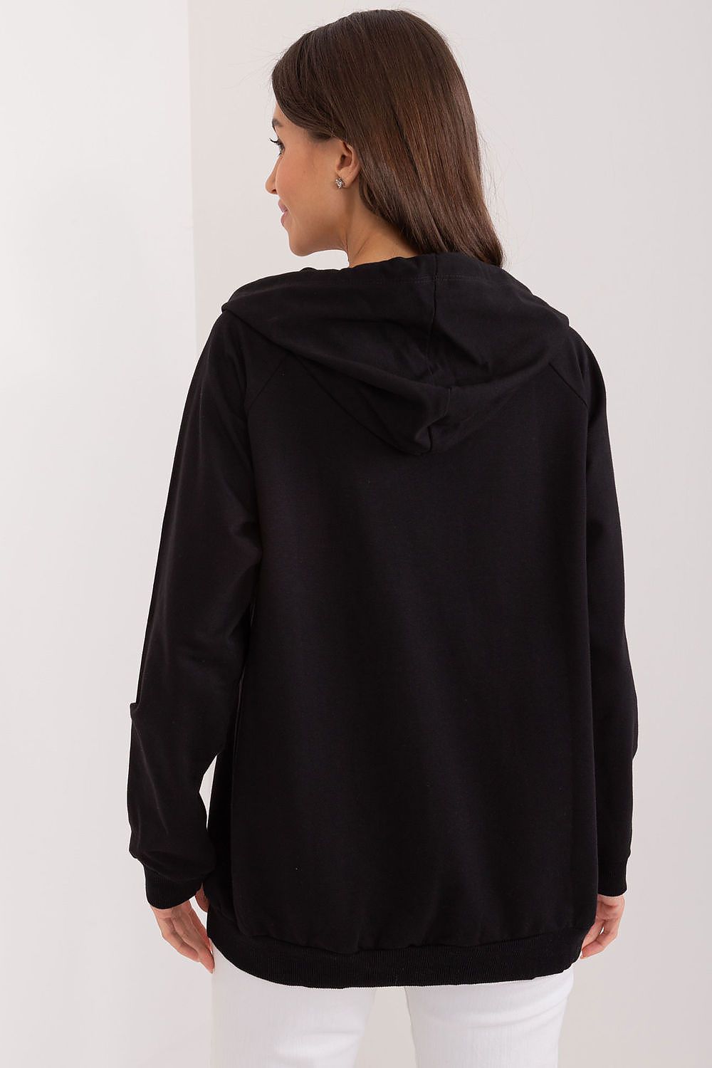 Relevance women's casual hoodie with long sleeves and comfortable hood, ideal for providing warmth and style in cooler weather.