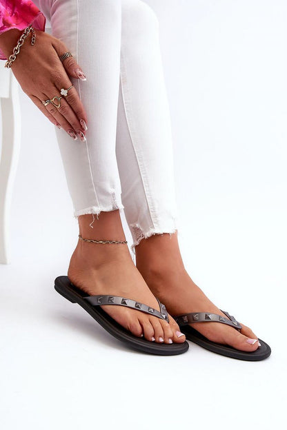 High-quality synthetic material women's flip-flops by Step in Style, showcasing a hypoallergenic and stylish summer footwear option.