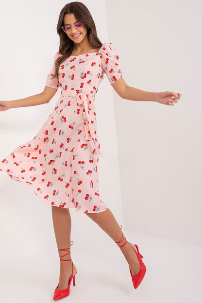 Gorgeous summer dress with a flattering fit-and-flare silhouette and feminine sweetheart neckline by Lakerta, ideal for warm weather outings.