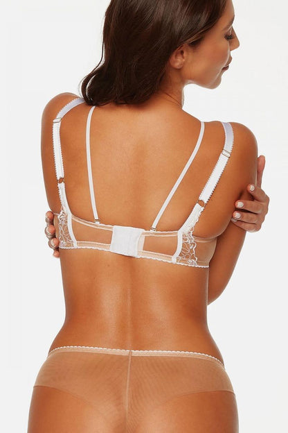 Bella Misteria Soft Balconette Bra, highlighting its unique shape and breathable materials for ultimate comfort and style.