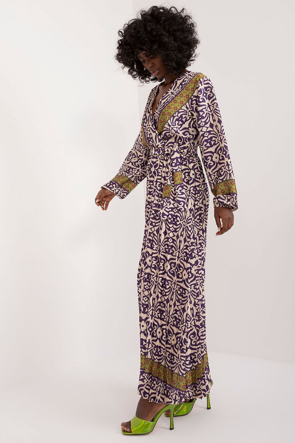 Chic and elegant multi-coloured maxi dress by Italy Moda, showcasing the perfect blend of comfort and style for any event.