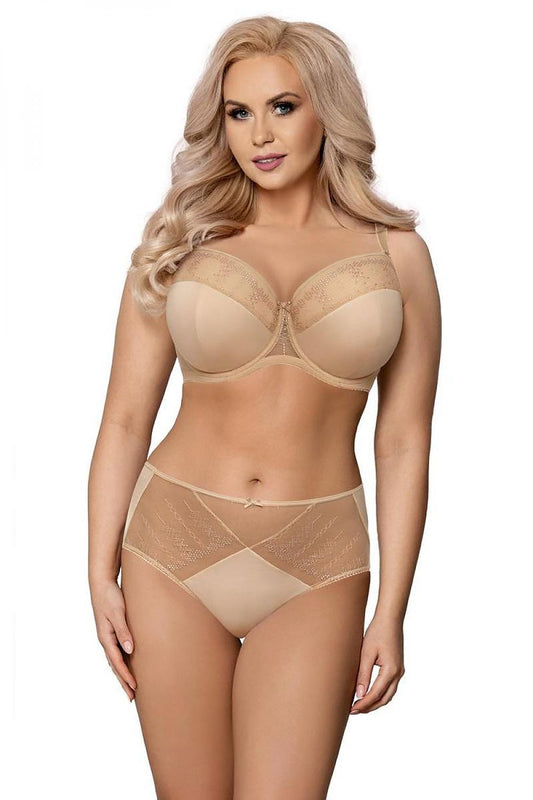 Luxury Full Cup Padded Bra by Vena, showcasing elegant foam and knit construction with intricate embroidery details, perfect for spring-summer elegance.