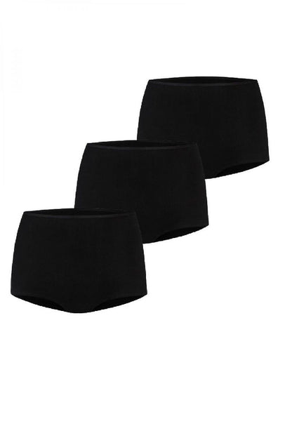 Luxury women's black boxer shorts by Teyli, crafted from a premium cotton and spandex blend for ultimate comfort and chic style.