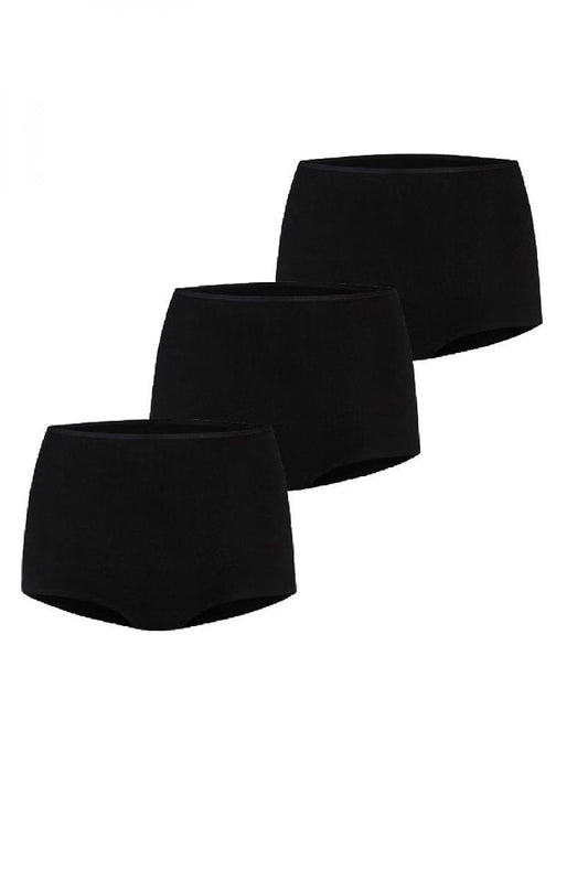 Luxury women's black boxer shorts by Teyli, crafted from a premium cotton and spandex blend for ultimate comfort and chic style.