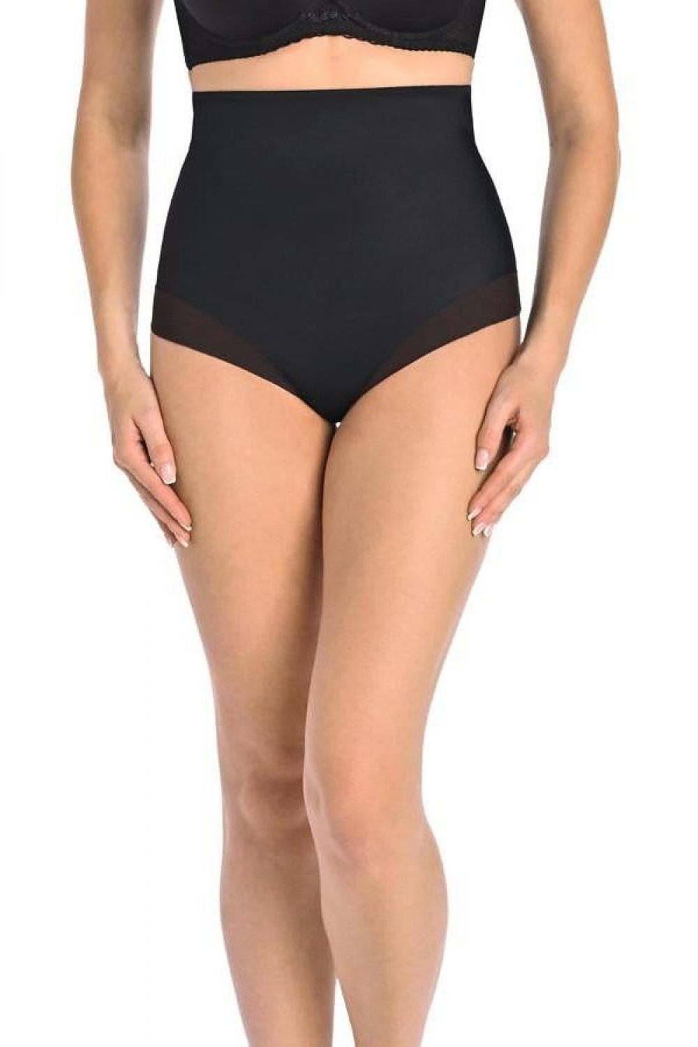 Elegant high-waisted seamless panties by Teyli, featuring delicate mesh detail and breathable cotton lining, ideal for a luxurious feel.