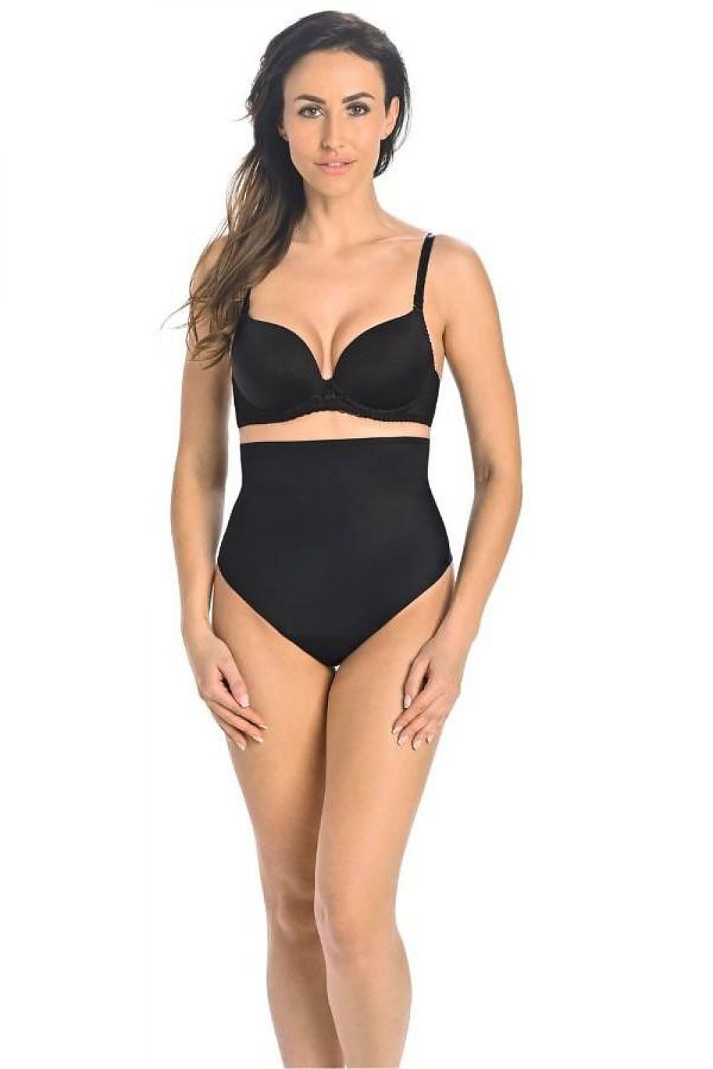 Luxurious seamless high-waisted shaping thong by Teyli showcasing a refined fit, crafted from premium materials to flatter the figure and provide ultimate comfort.