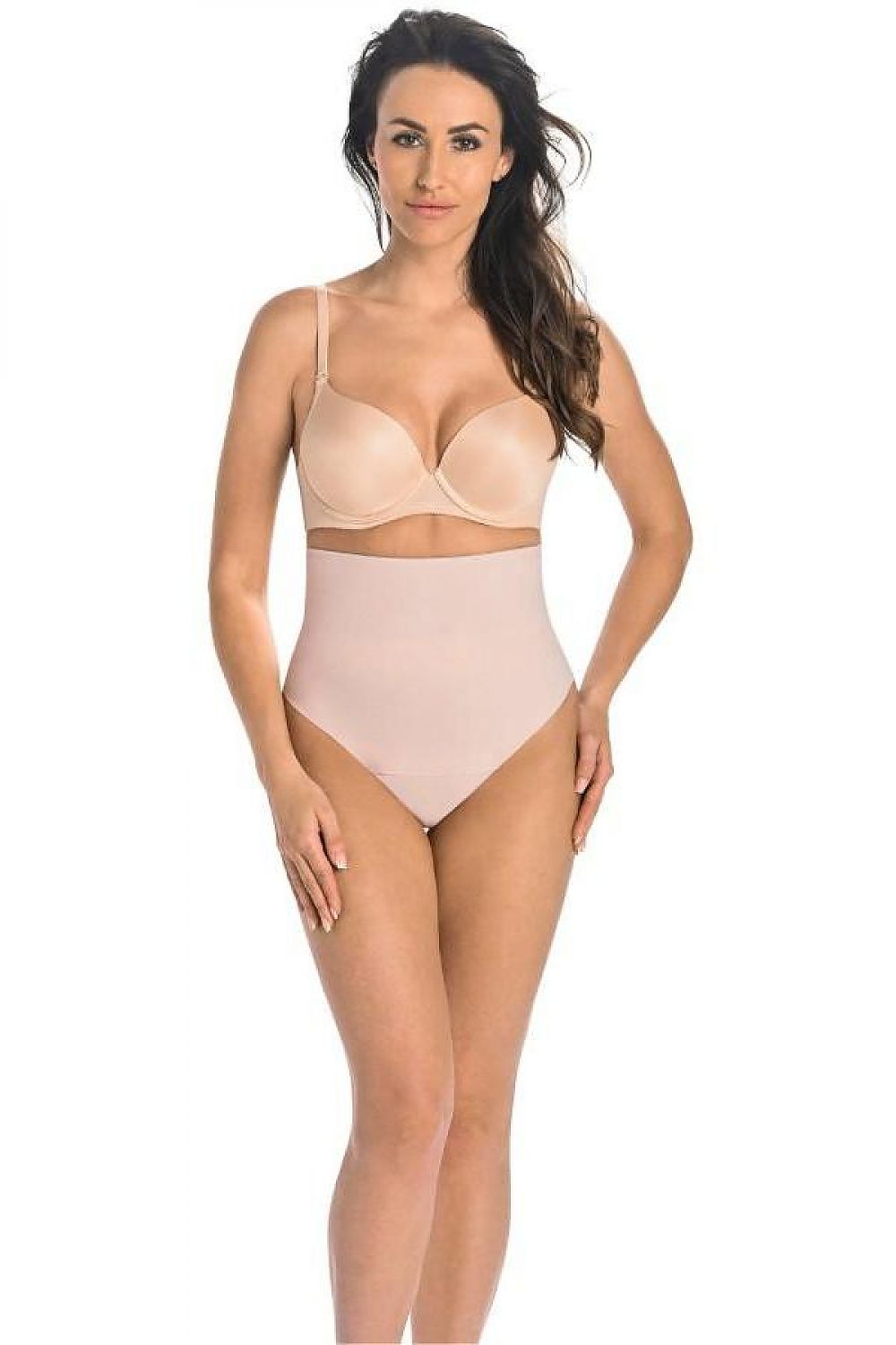 Stylish high-waisted thong by Teyli, expertly designed for ultimate comfort and tummy control, perfect for elegant outfits.